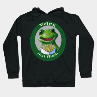 Vegetarian Frog Fries not Flies Hoodie